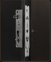 Existing door lock photographed for smart lock replacement review