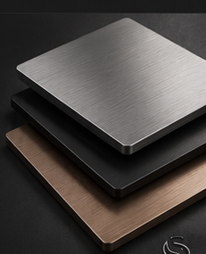 Exploded smart lock material stack showing different components