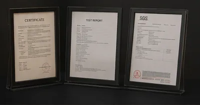 Model-specific certification documents prepared for a buyer