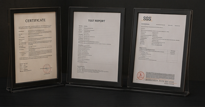 Quality certificates and test reports prepared for model-specific review