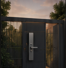 Outdoor gate with stainless steel smart lock for exposure review
