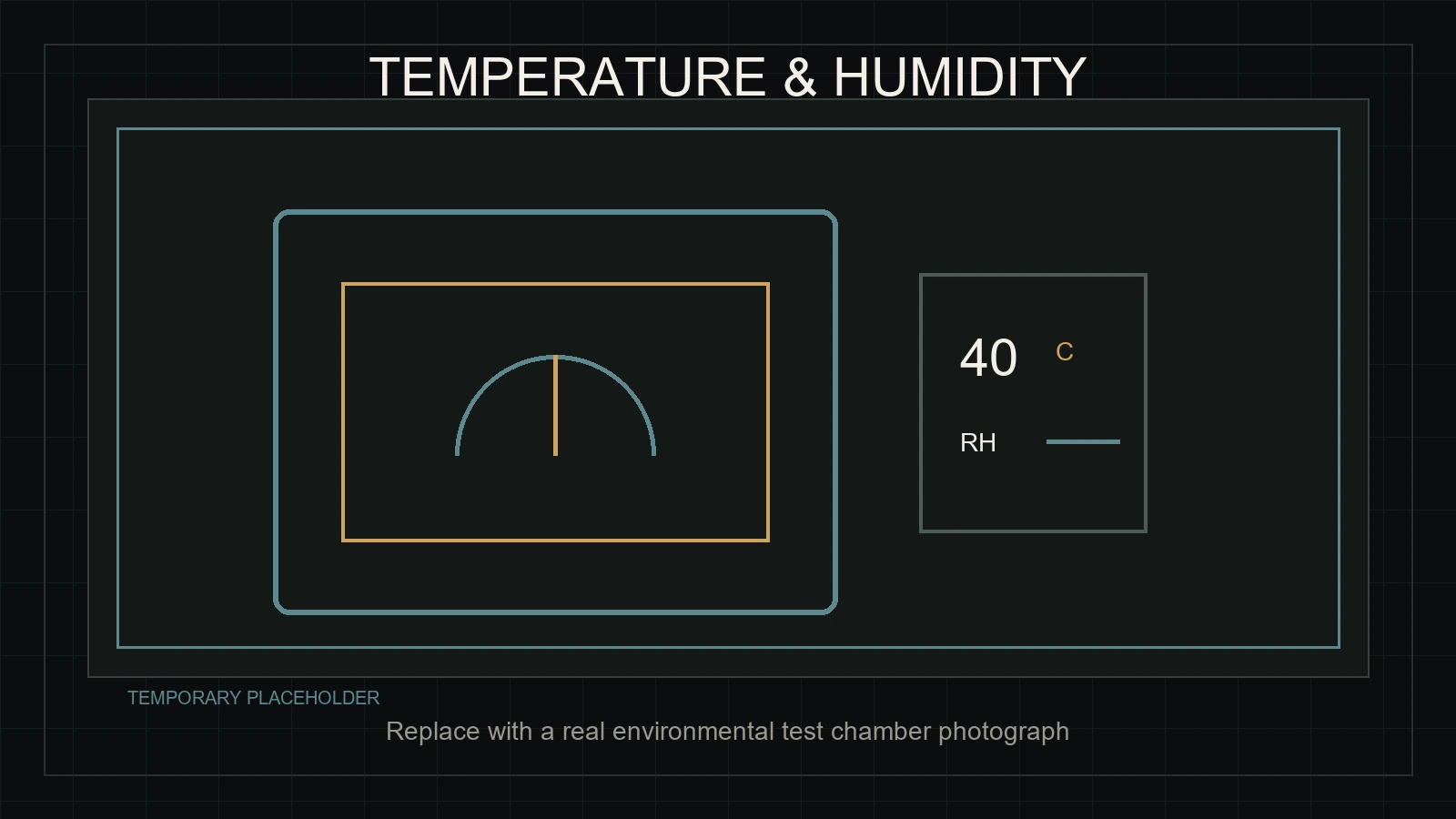 Temperature and humidity test chamber used for smart lock environmental checks.